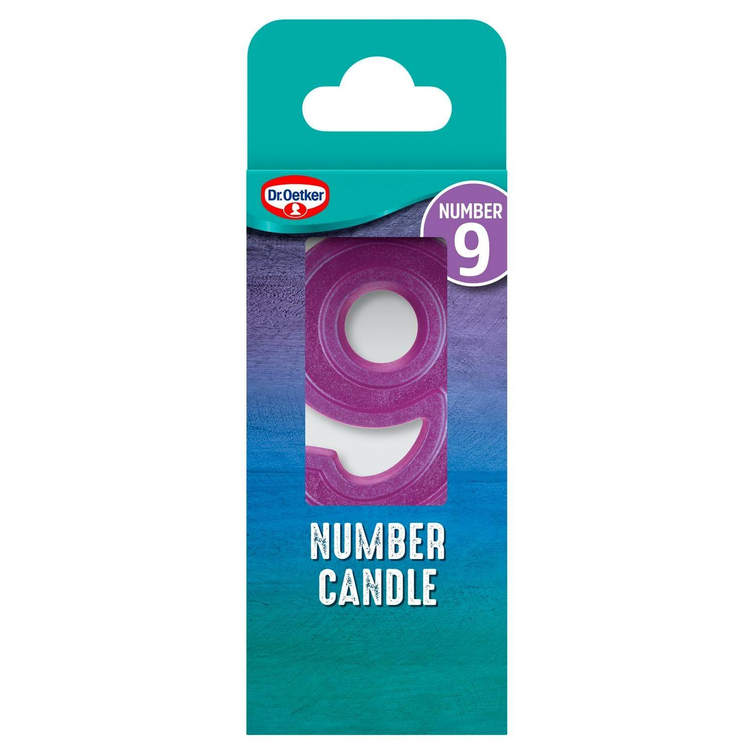 Dr. Oetker Number 9 cake candle for birthday cakes - British product