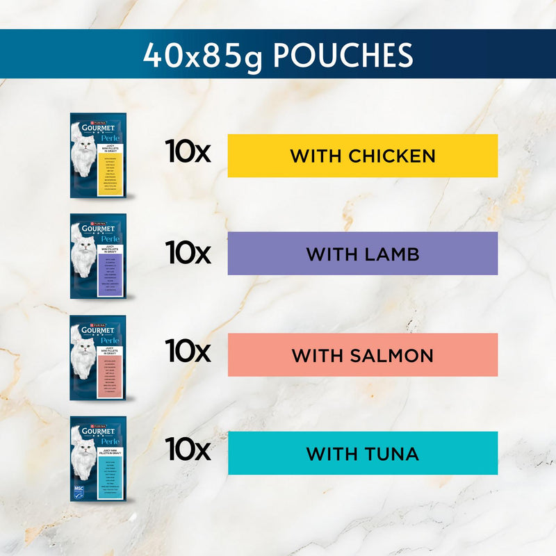 Gourmet Perle wet cat food collection 40 x 85g, UK version