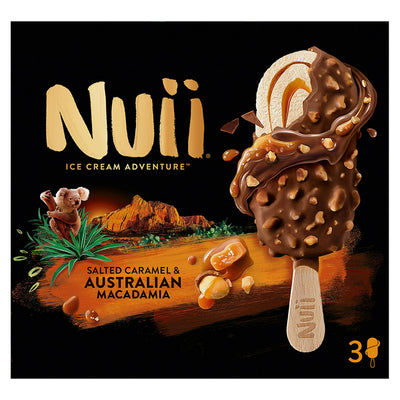 Nuii Saltet Karamell & Australske Macadamia Iskopper 3x90ml