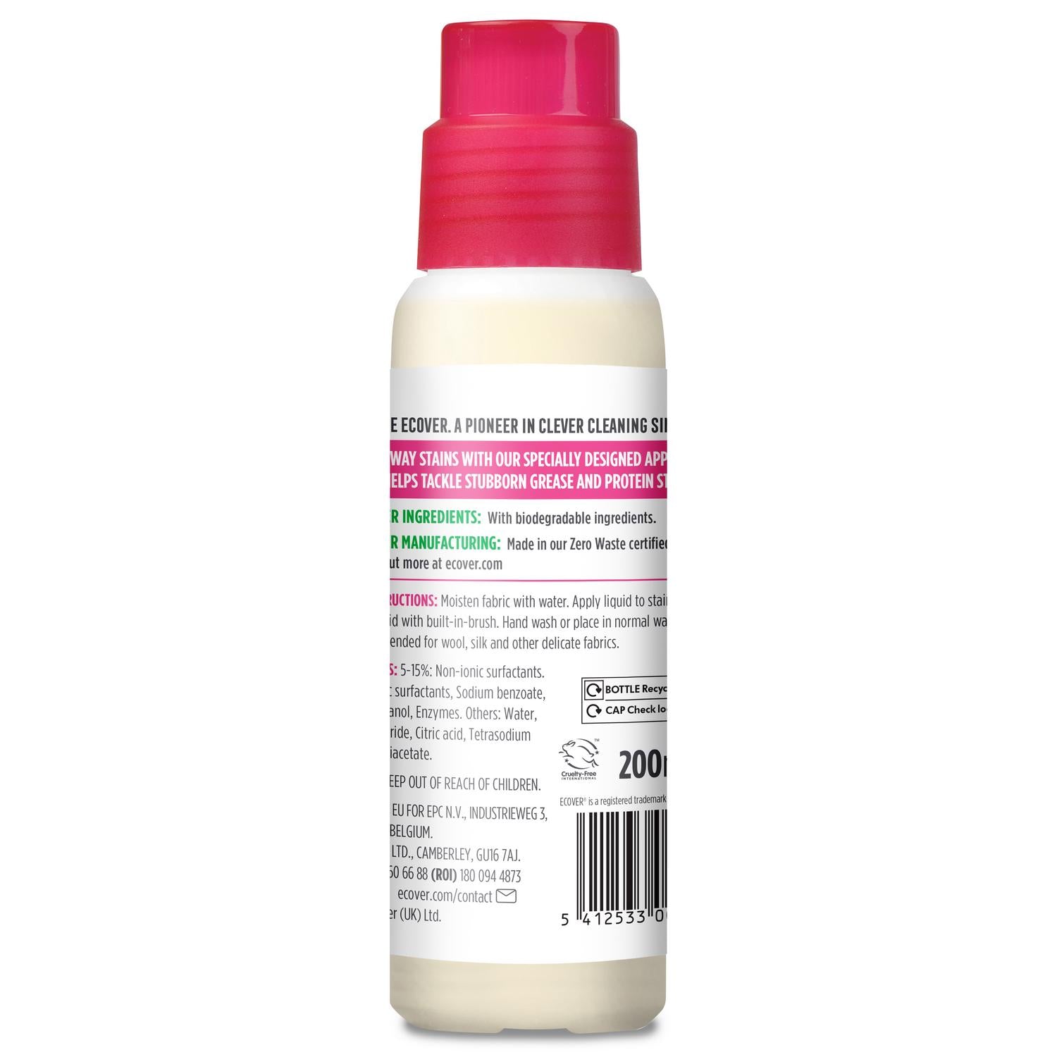Ecover stain remover with brush 200ml - British product