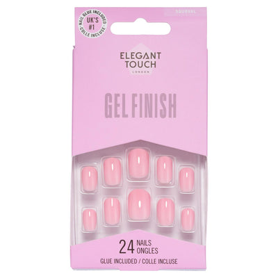 Elegant Touch Gel Finish Nails Perfect Pink Packung mit 24