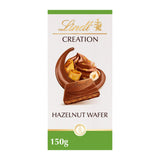 Lindt Creation Milk Hazelnut Wafer Bar 150g, UK version