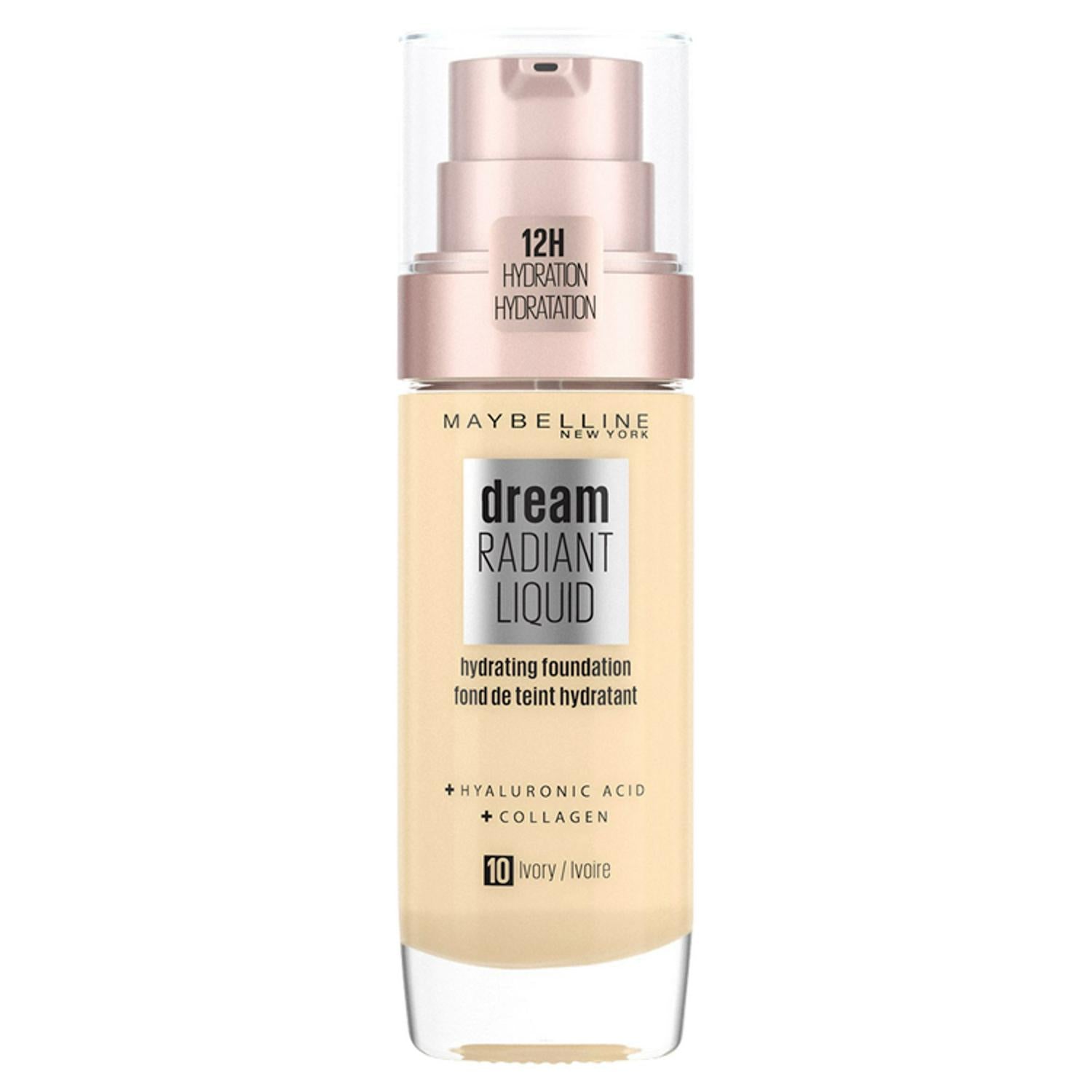 Radiant Medium Coverage Liquid Foundation with Hyaluronic Acid Ivory