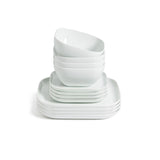 Habitat Riko Square White Dinner Set 12pc, UK version