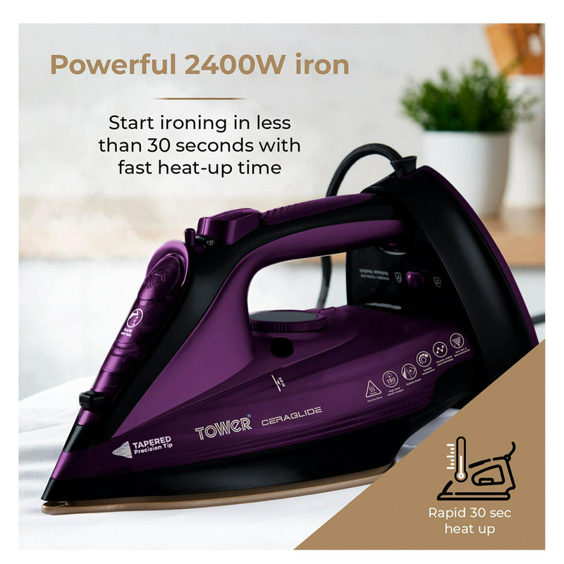 Tower 2-in-1 CeraGlide Steam Iron 1.2kg (British brand)