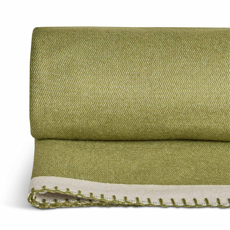 Habitat Green Blanket Stitch Throw 125x150cm, UK version