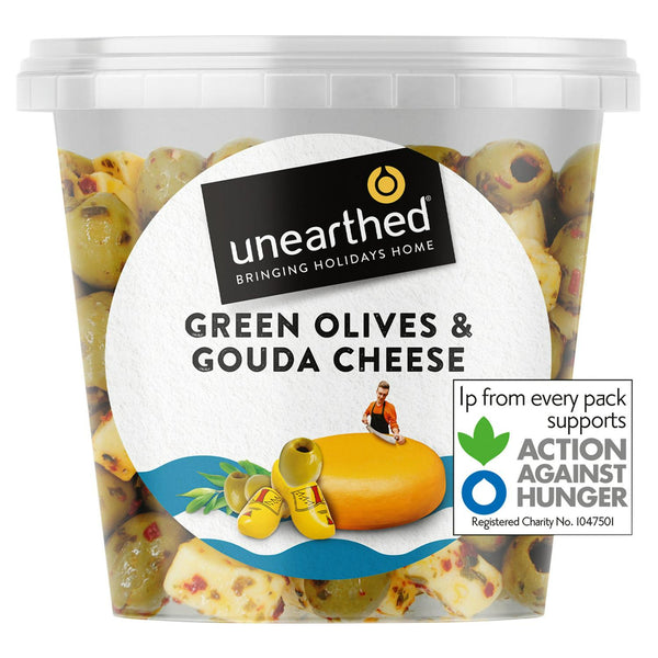 Green Olives and Gouda Cheese with Herbs and Chili Dressing 330g