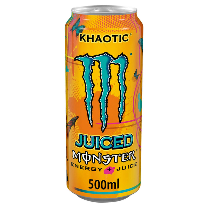 Monster Energy Khaotic Tropical Orange Energy Drink 500ml, imported from the UK
