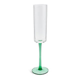 Habitat coloured stem champagne flute green, UK version