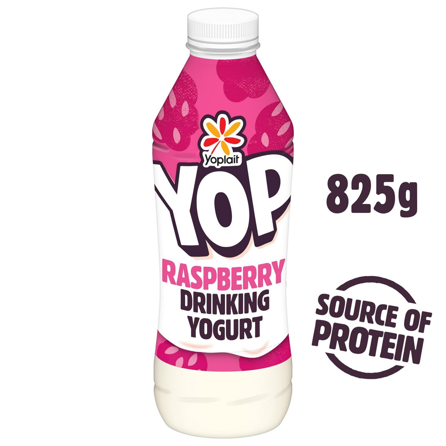 Yop raspberry drinking yoghurt 825g bottle (British brand)