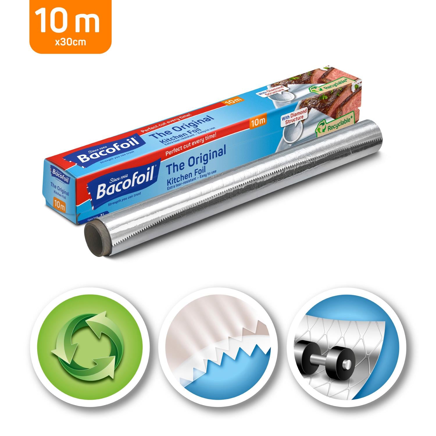 Bacofoil kitchen foil 30cm x 10m - British product