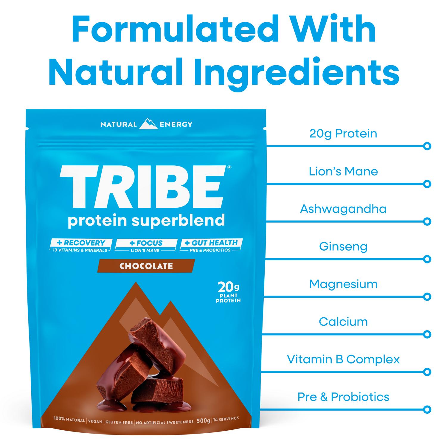 Tribe Protein Superblend Chocolate 500g (British brand)