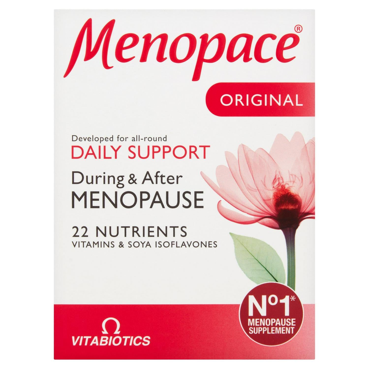 Menopace vitamin mineral nutrient tablets 30 count, imported from the UK