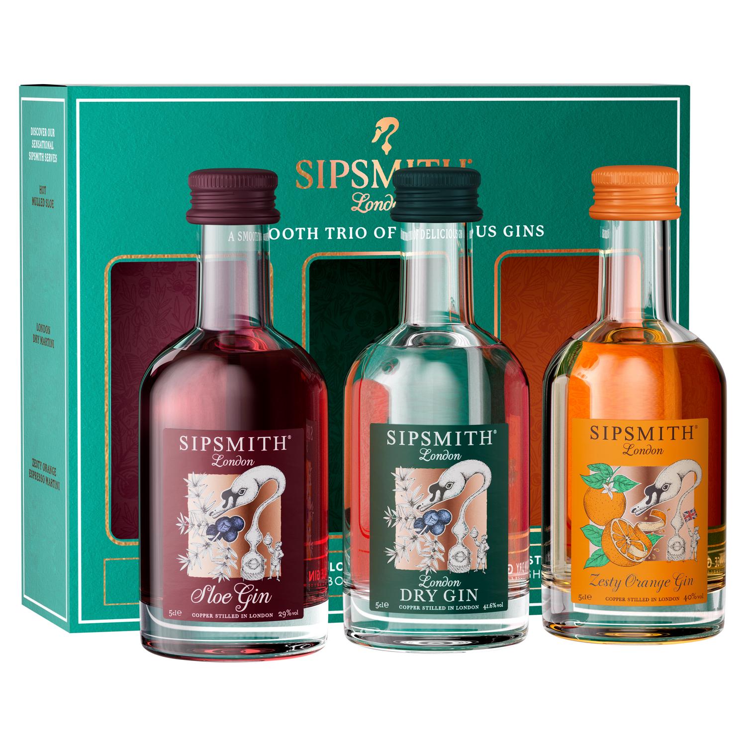 Sipsmith London Mini Trio of Gins Gift Set