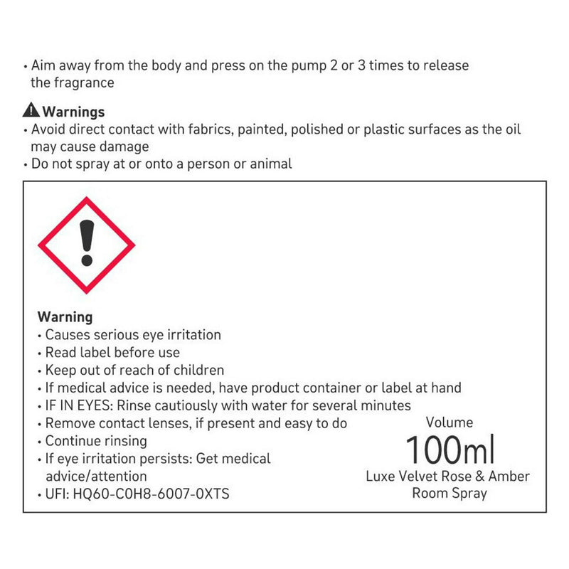 Habitat Luxe Room Spray- Velvet Rose & Amber