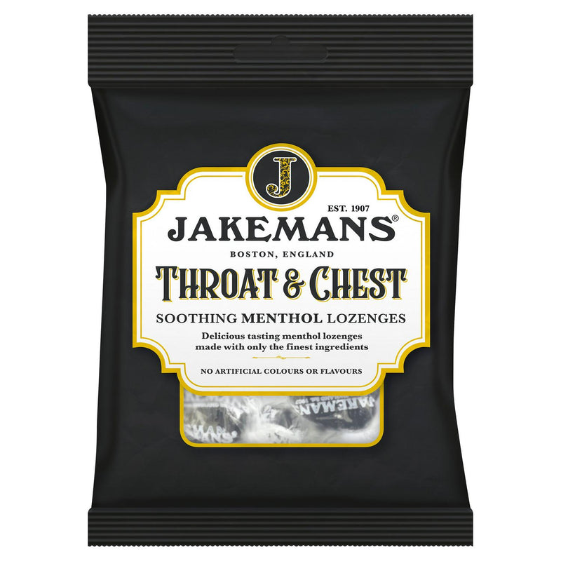 Jakemans menthol throat lozenges aniseed eucalyptus 160g, UK version