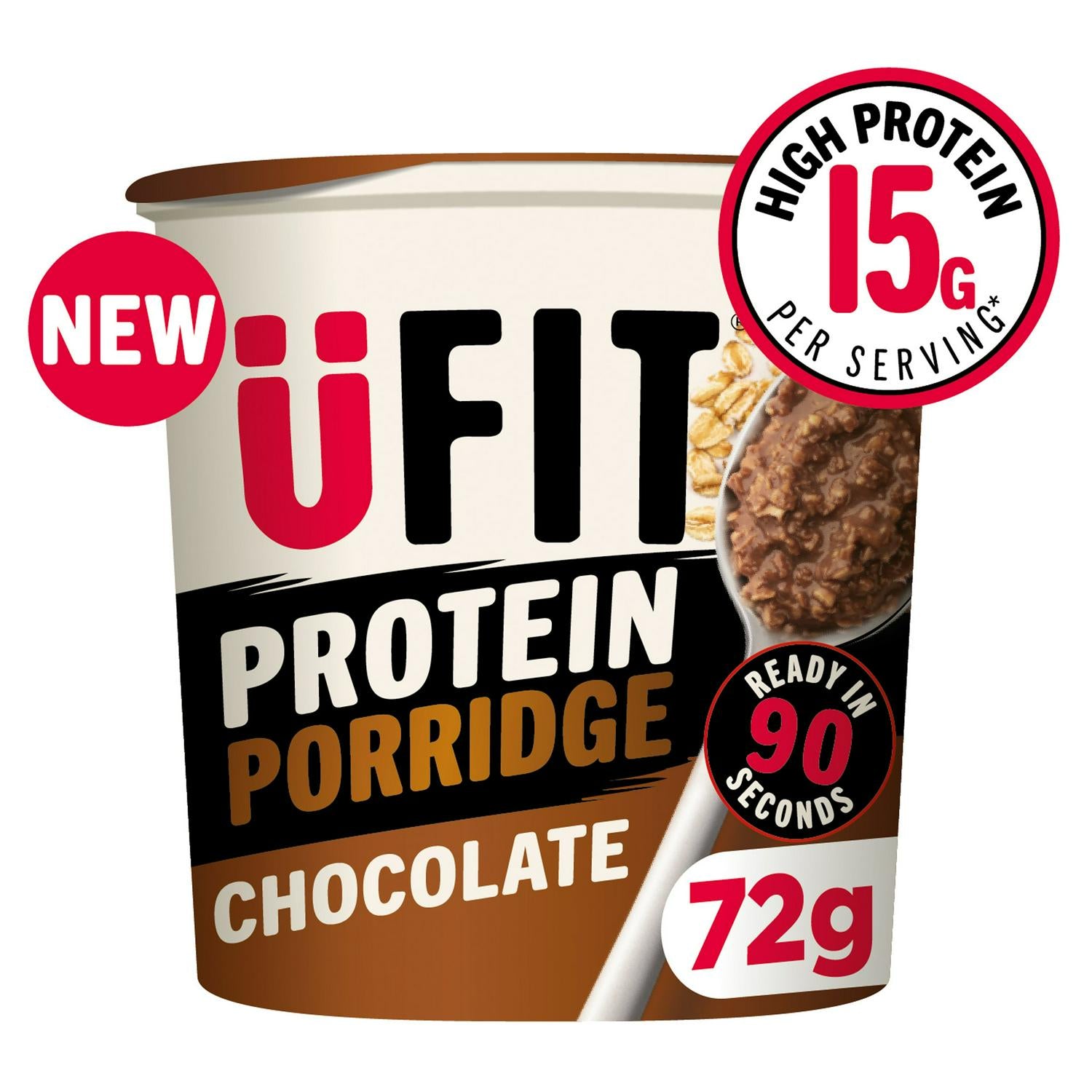UFIT protein chocolate porridge pot 72g (British brand)