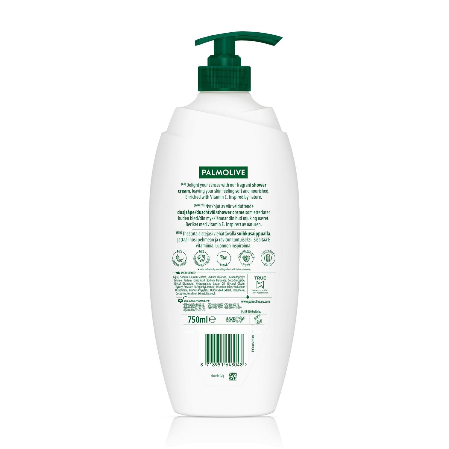 Palmolive Naturals Coconut & Milk shower gel 750ml - British product