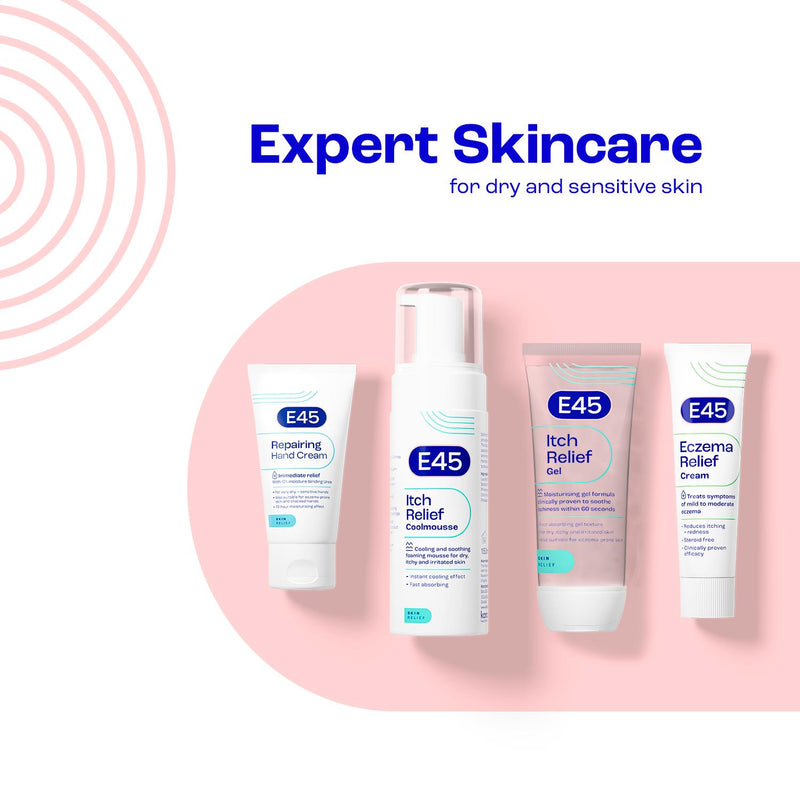 E45 Repairing Hand Cream 50ml tube helps repair dry skin - British product