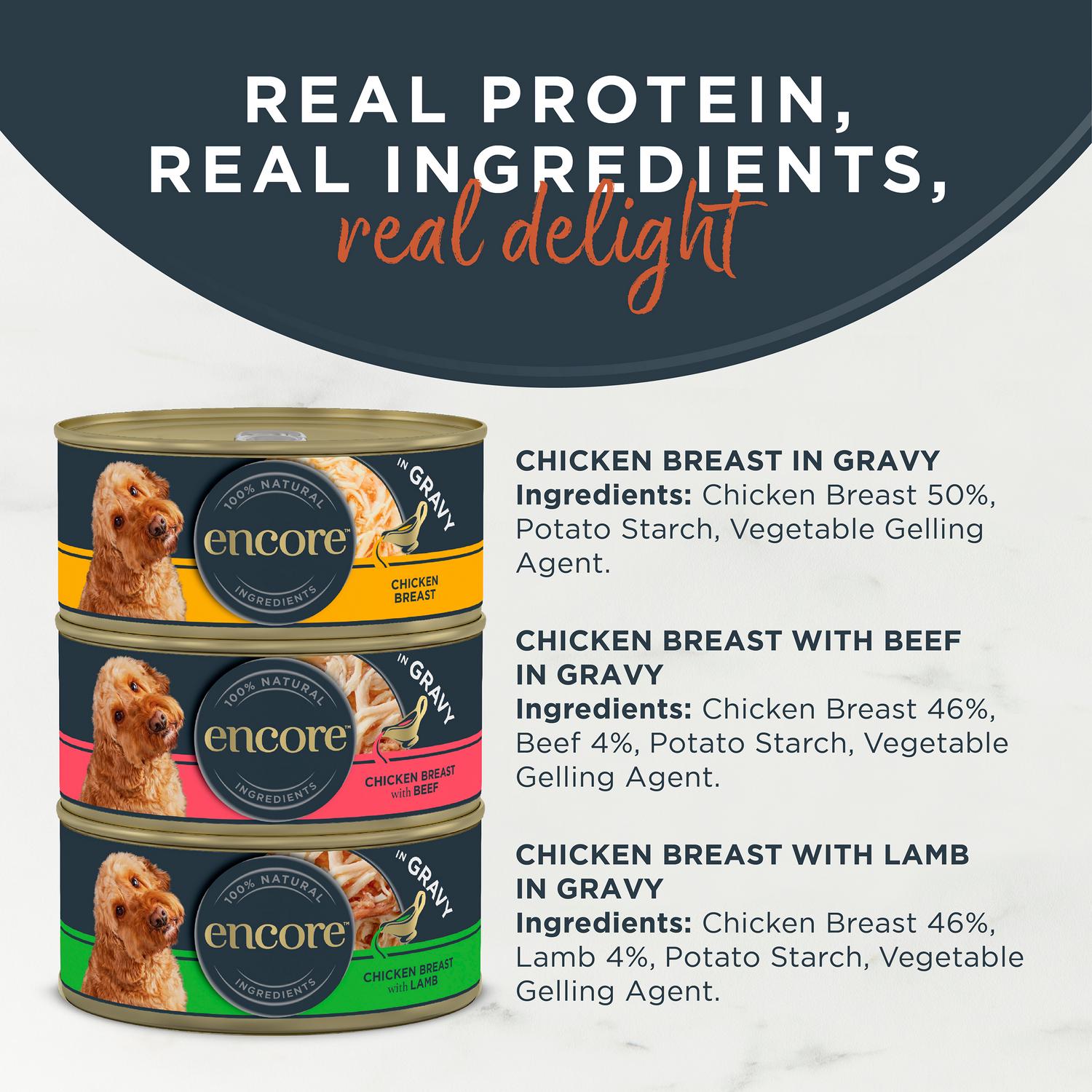 Encore Meat Selection Dog Food 8 x 156g - British product