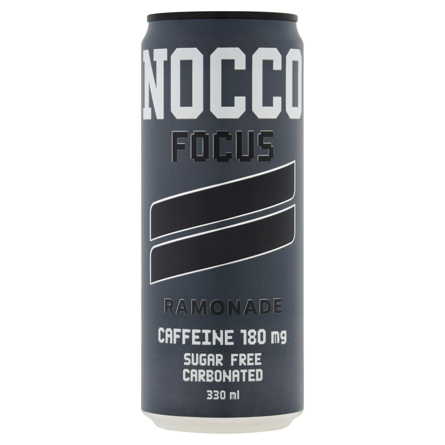 Nocco Focus Ramonade energy drink 330ml, imported from the UK