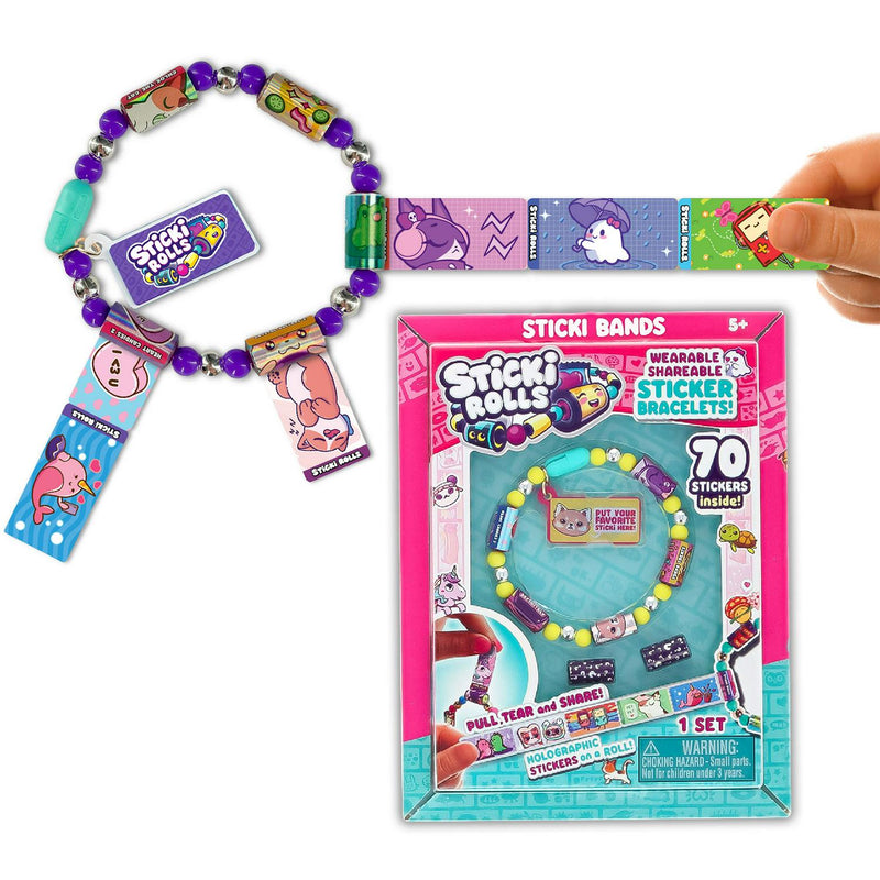 Sticki Bands sticker roll bracelets Kawaii 5 pack (British brand)