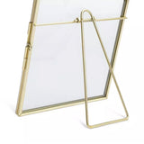 Habitat Skinny Metal Easel Picture Frame - Gold - 21x17cm