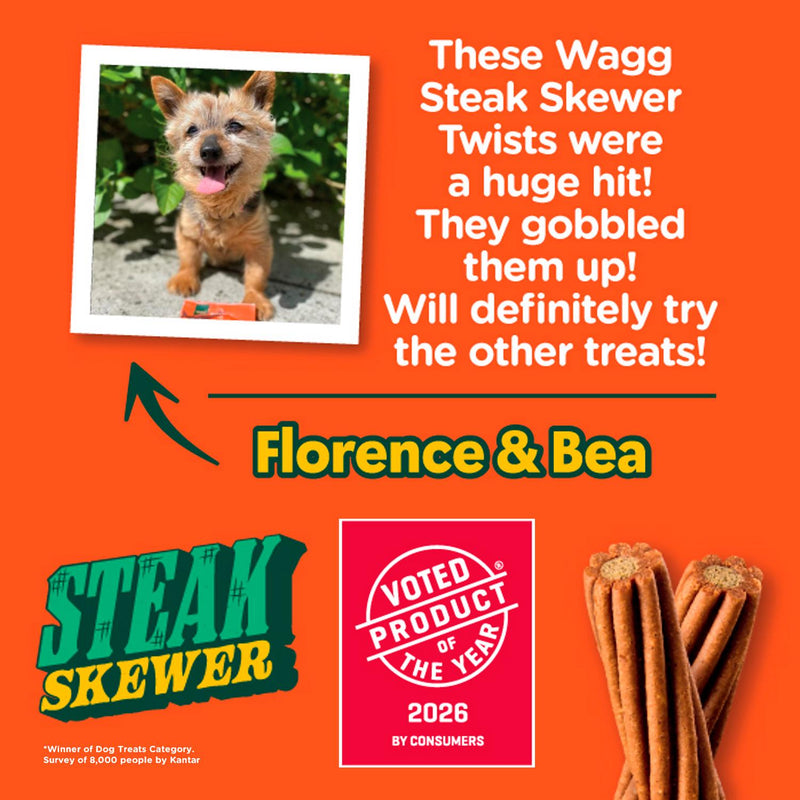 Wagg Steak Skewer Twists Dog Treats 110g (British brand)