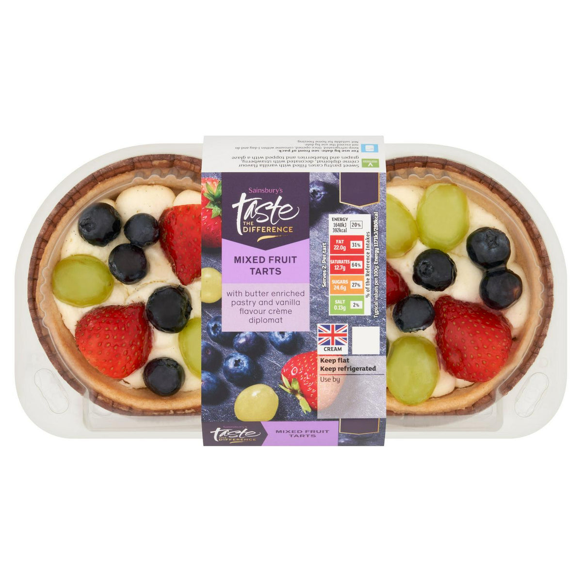 Mixed Fruit Tarts with Vanilla Flavour Crème Diplomat