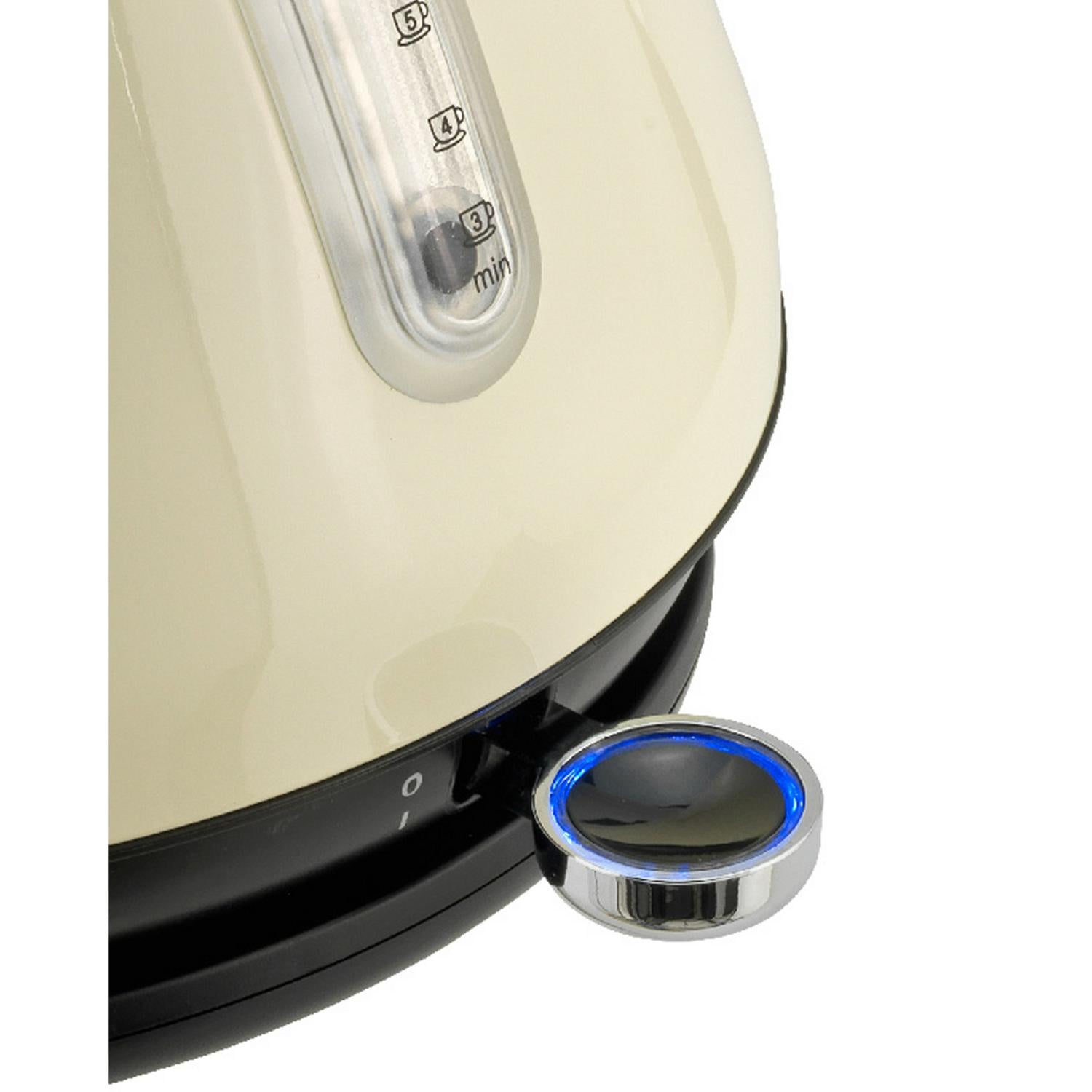Cookworks Almond Metal Pyramid Kettle 1.7 Litre - British product