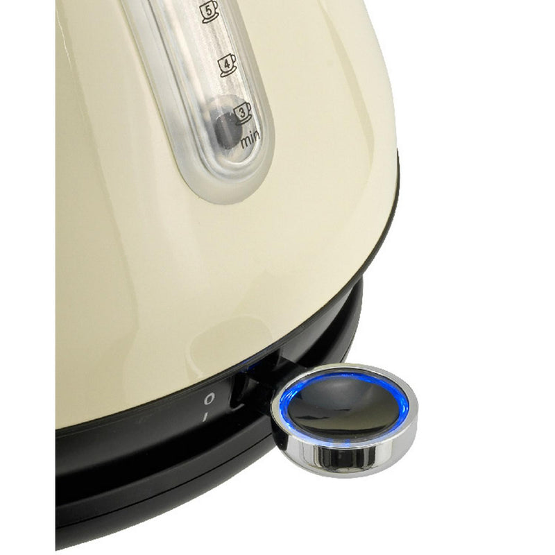 Cookworks Almond Metal Pyramid Kettle 1.7 Litre - British product