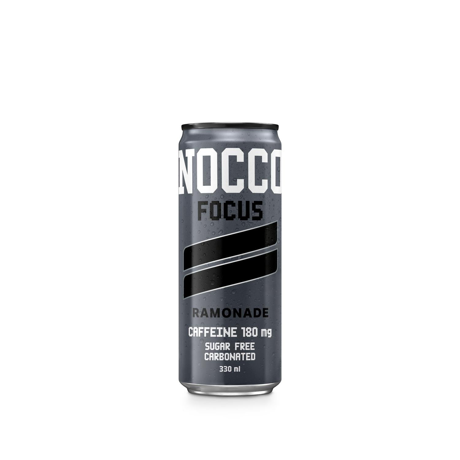 Nocco Focus Ramonade energy drink 330ml, imported from the UK