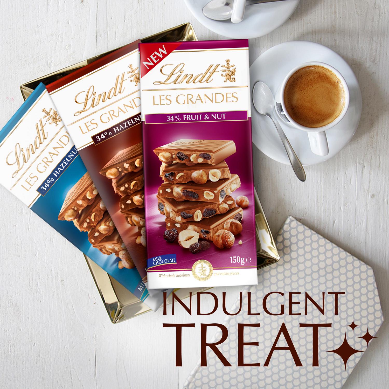 Lindt Milk Chocolate Bar Fruit and Nut 150g, UK version