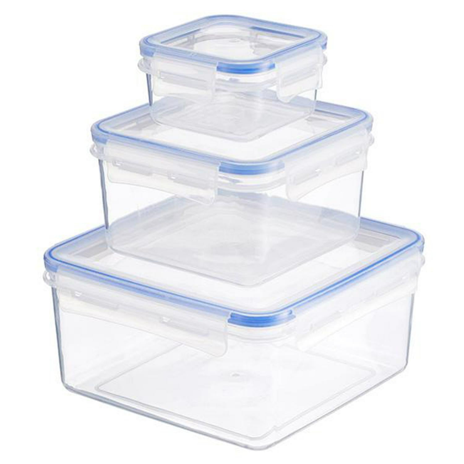 Sainsbury's Home Klip Lock storage square container set 3 pieces (British brand)