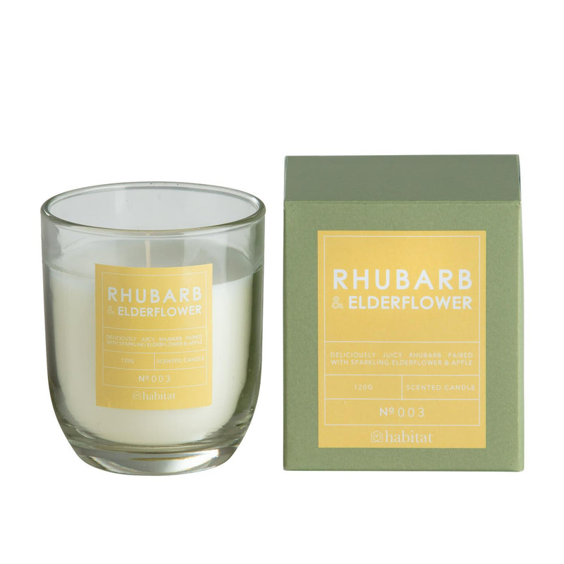 Habitat scented candle Rhubarb Elderflower - British product
