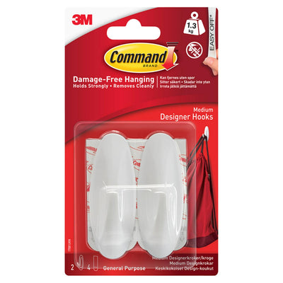 Crochets Design Command Blanc Moyen