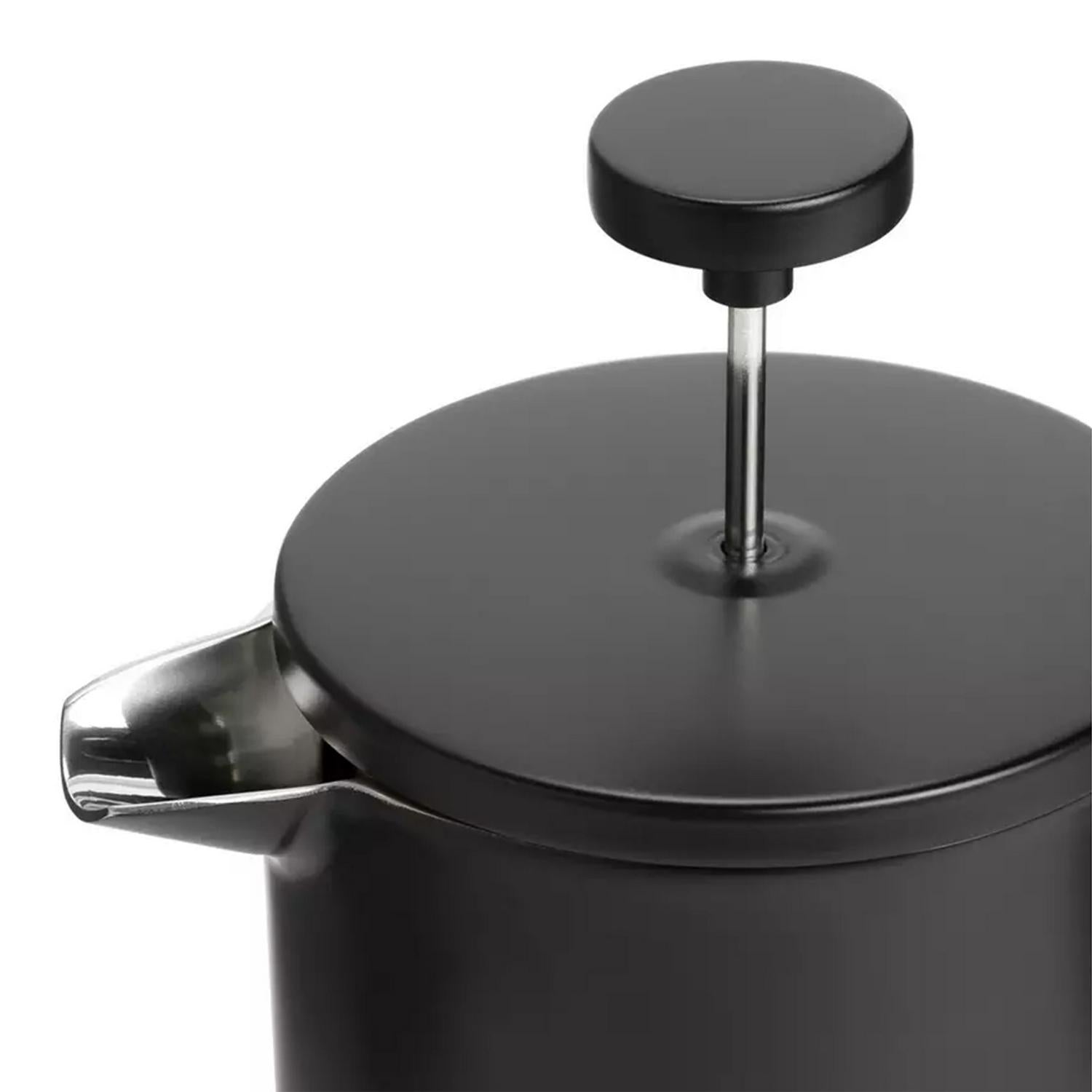 Habitat matte black stainless steel cafetiere 1000ml, UK version