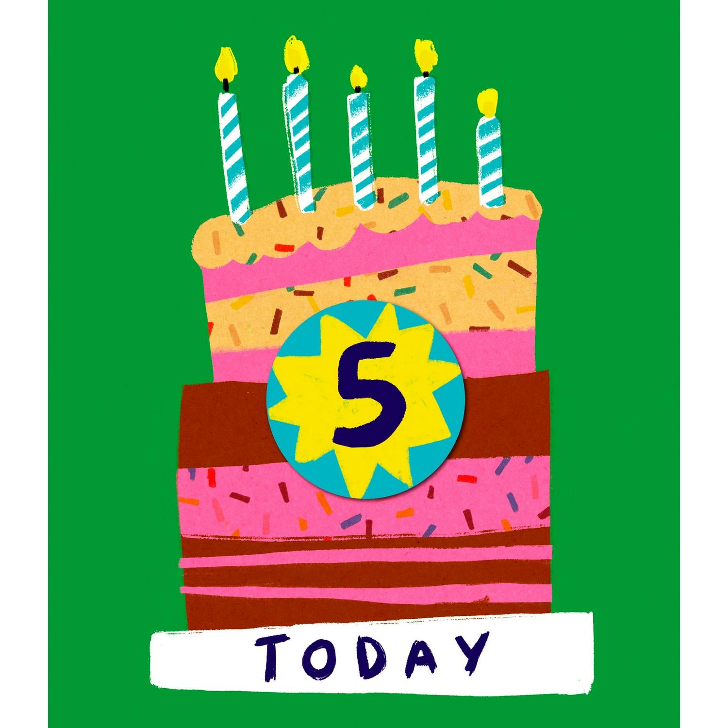 Sainsbury's 5th Birthday Badge Card (British brand)