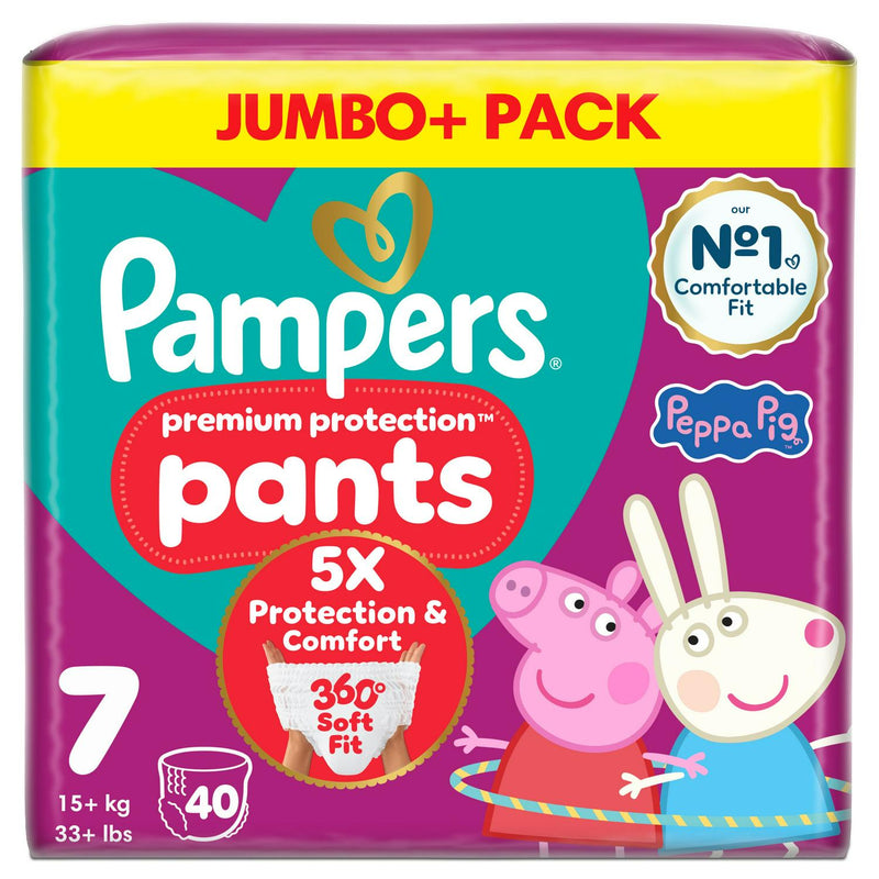 Pampers Size 7 Diaper Pants 40 pack, imported from the UK