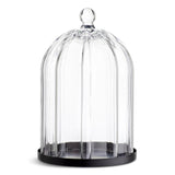Habitat Luxe Ribbed Glass Cloche Dome 28cm, UK version
