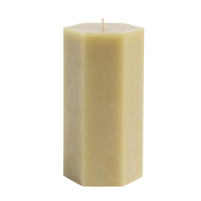 Habitat Hexagon Pillar Candle Sage Green (British brand)