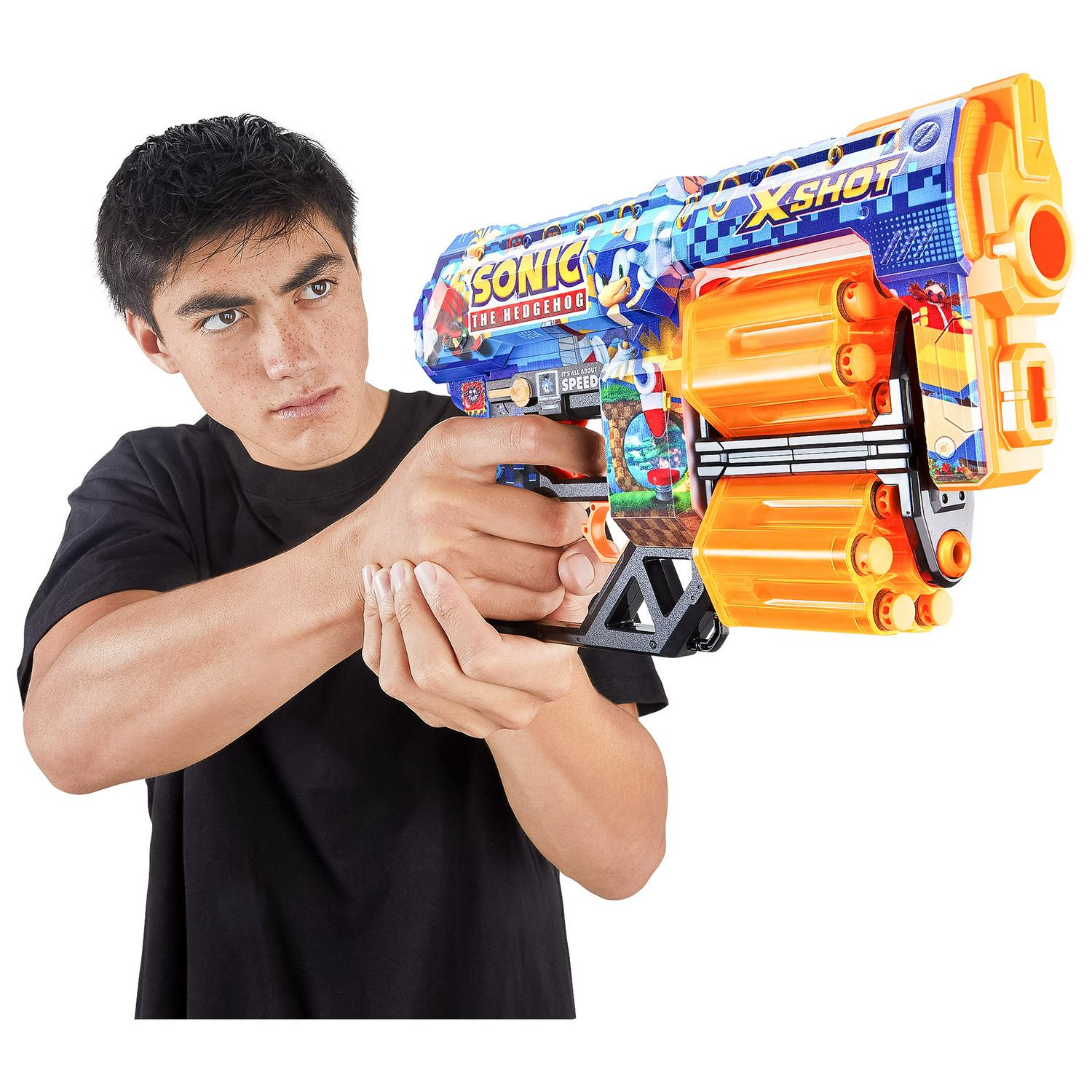 Zuru Xshot Sonic Dread Blaster with Sonic skin (British brand)