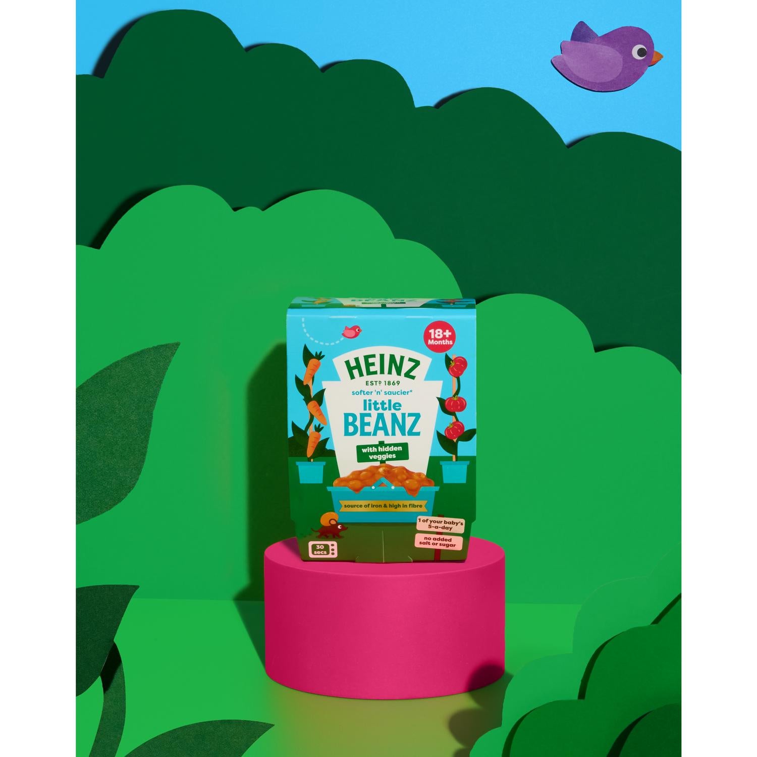 Heinz Little Beans baby food hidden veggies 2x100g, imported from the UK