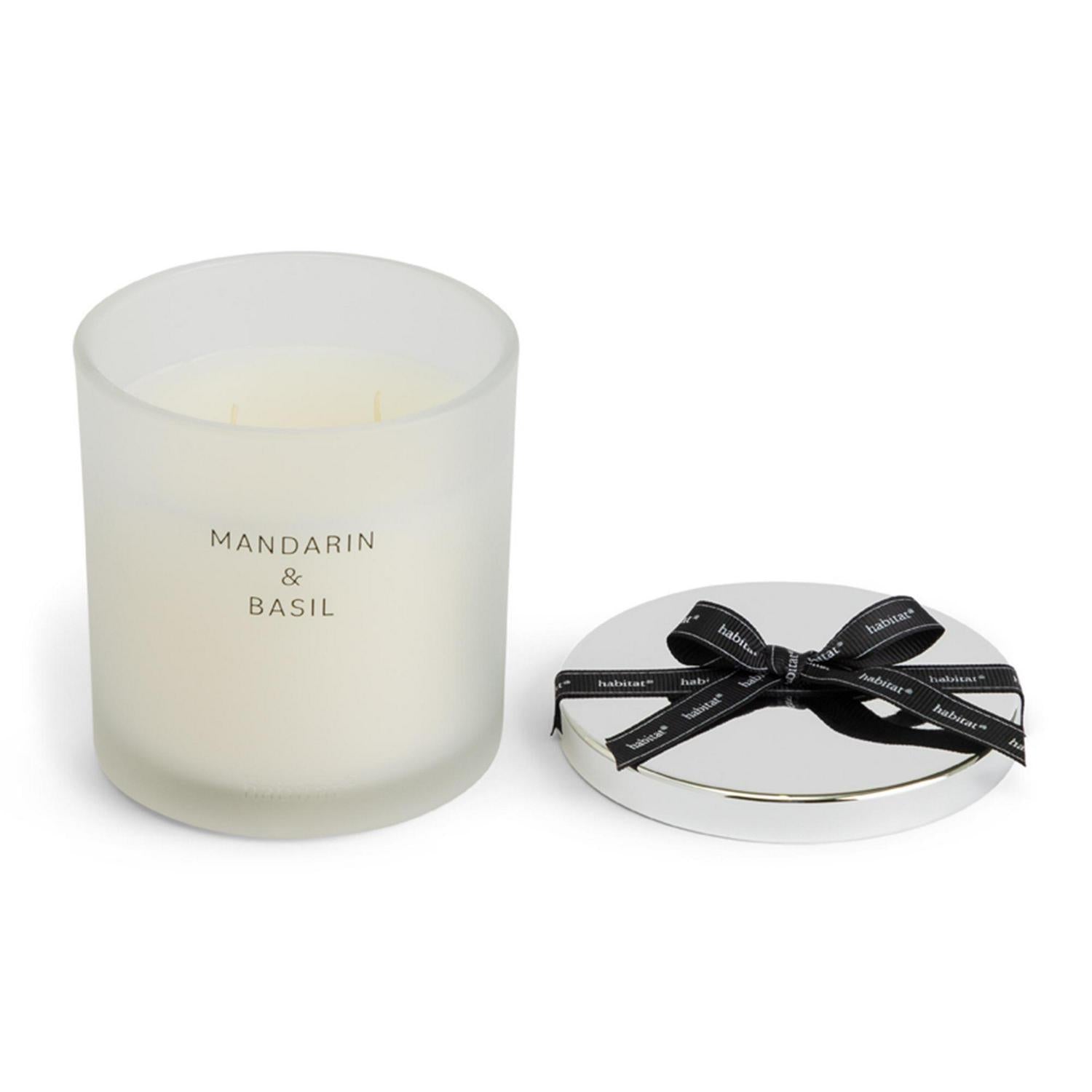 Habitat Large Scented Candle Mandarin Basil 10cm, UK version