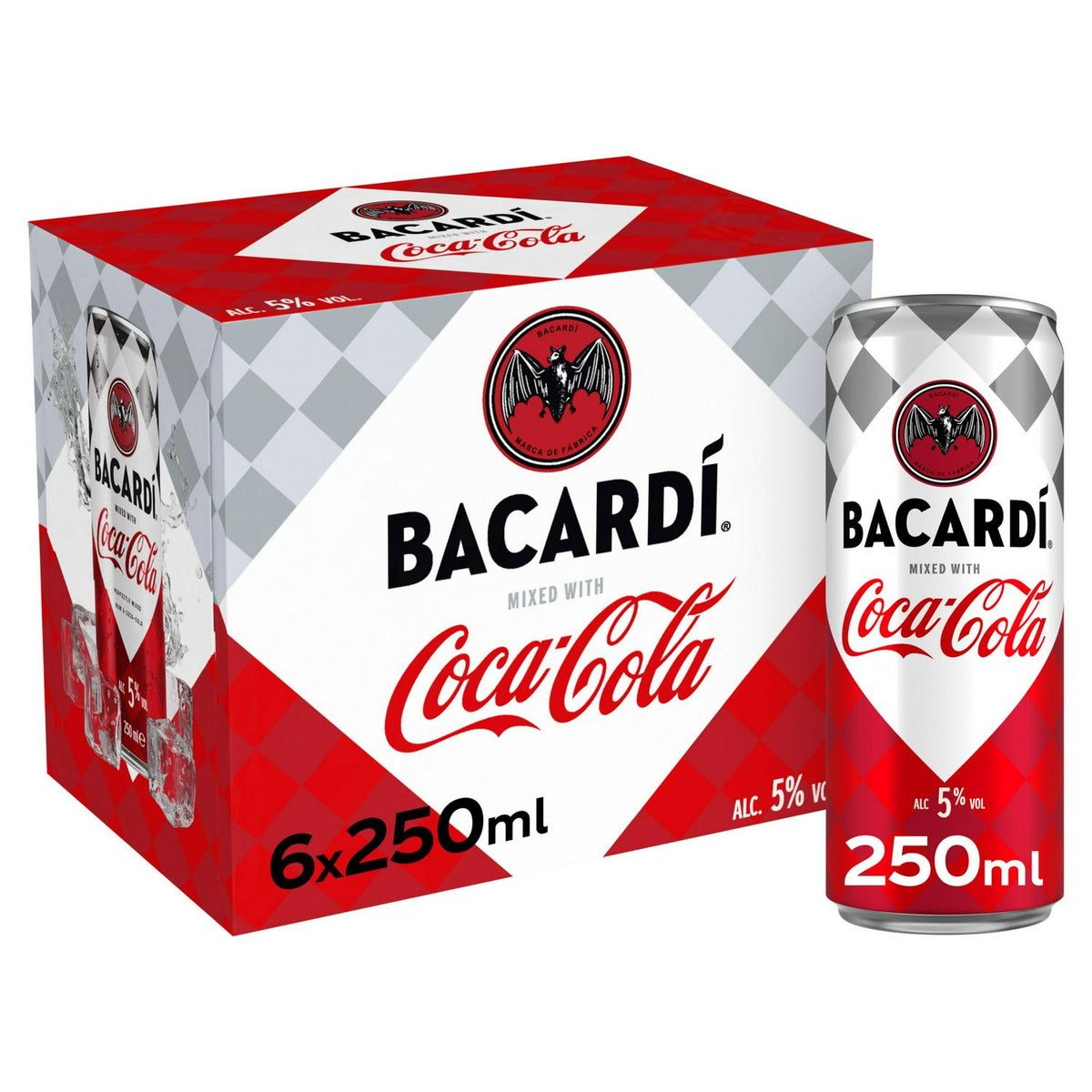 Bacardi & Coca-Cola Pre Mixed Cans 6x 250ml