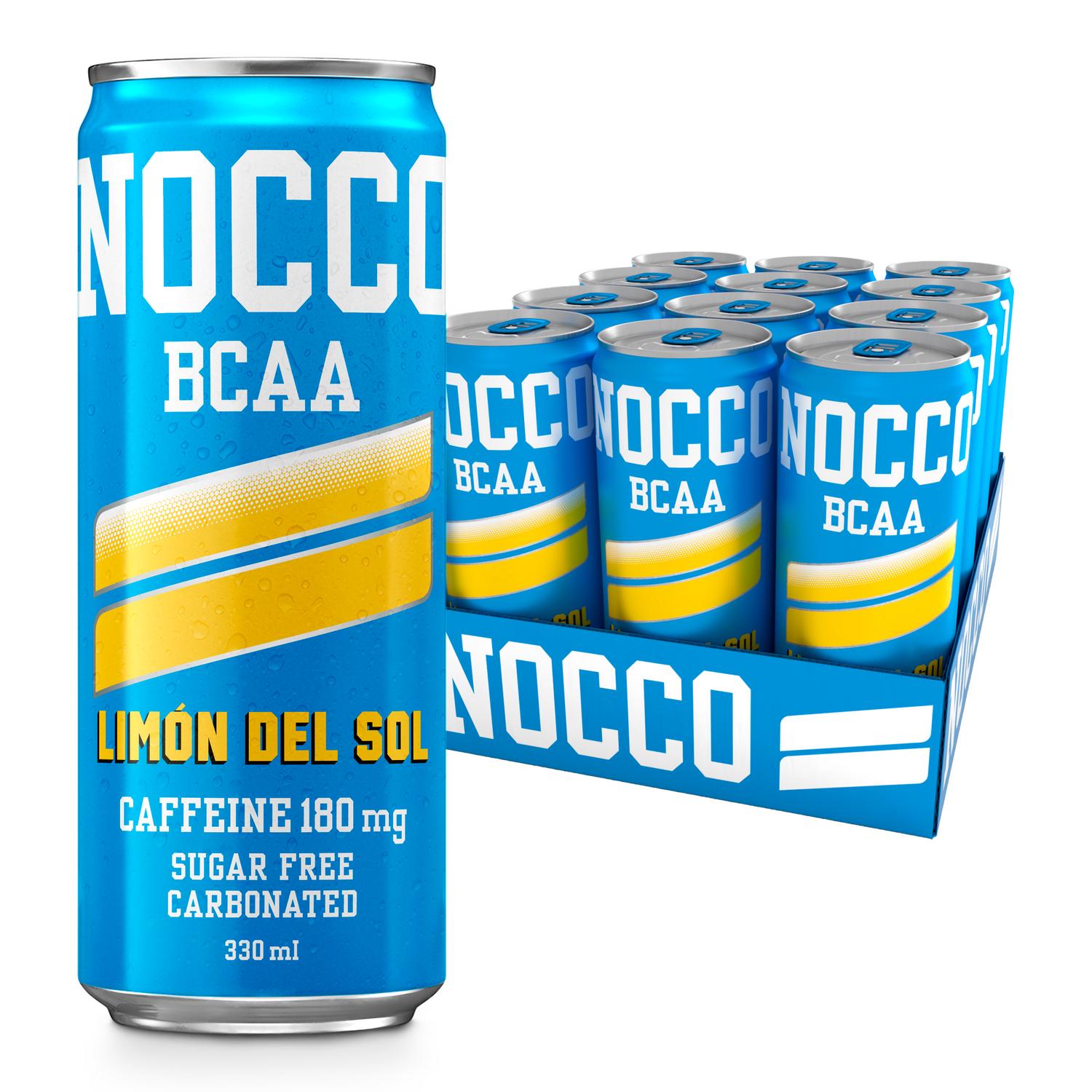 Nocco BCAA Limon Del Sol energy drink 330ml, UK version