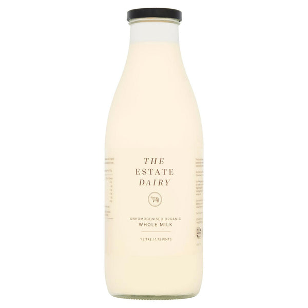 The Estate Dairy Unhomogenised Organic Whole Milk 1L