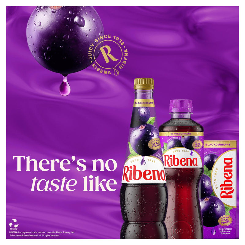 Ribena blackcurrant juice carton 6x250ml, imported from the UK