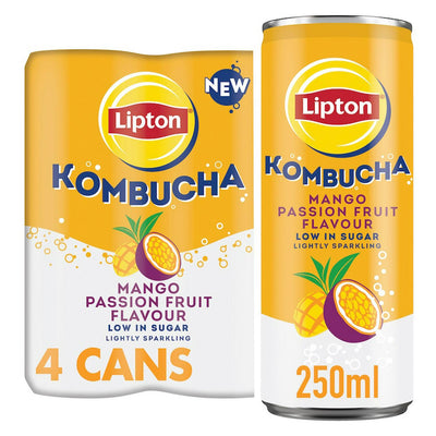 Lipton Kombucha Mango Pasjonsfrukt 4 x 250ml Brus