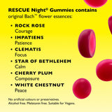 Bach Rescue Night Raspberry Gummies 60 pack - British product